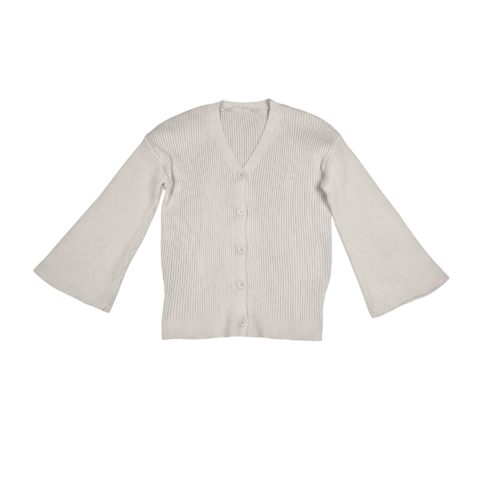 Women’s Knit Two-Piece Set – Button-Down Cardigan & Ribbed Pants