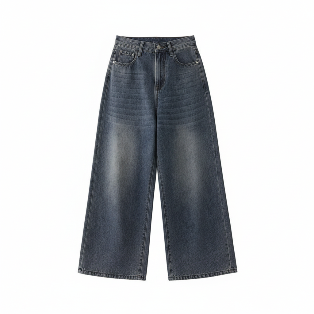Wide Leg Jeans – Loose Slim Fit, Trendy Street Style, All-Match Casual Denim Pants
