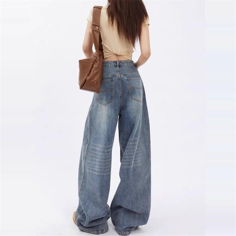 Wide Leg Jeans – Loose Slim Fit, Trendy Street Style, All-Match Casual Denim Pants