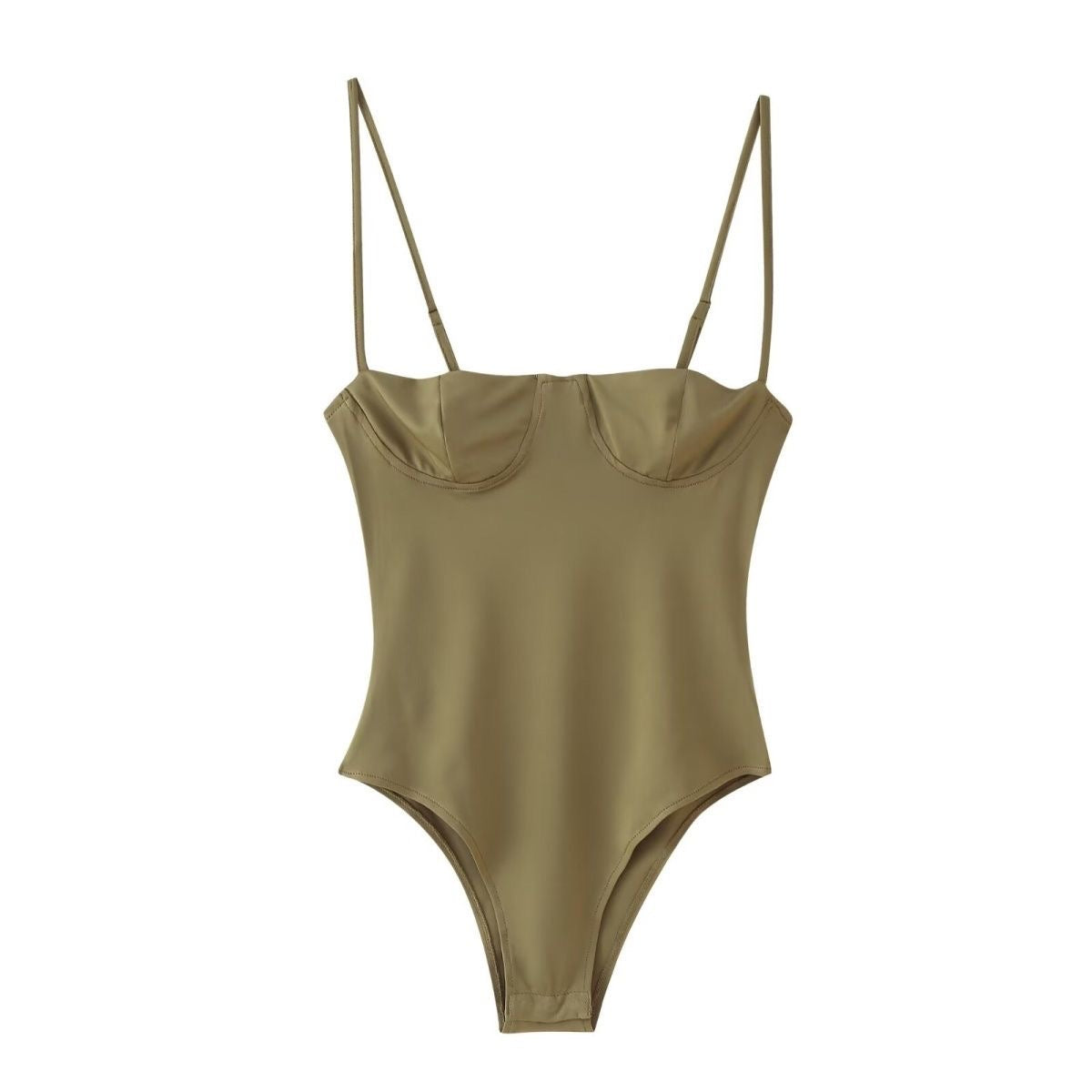 Bodysuit – Silky Lingerie-Inspired One-Piece with Luxury Shine, Versatile Slim Fit Top