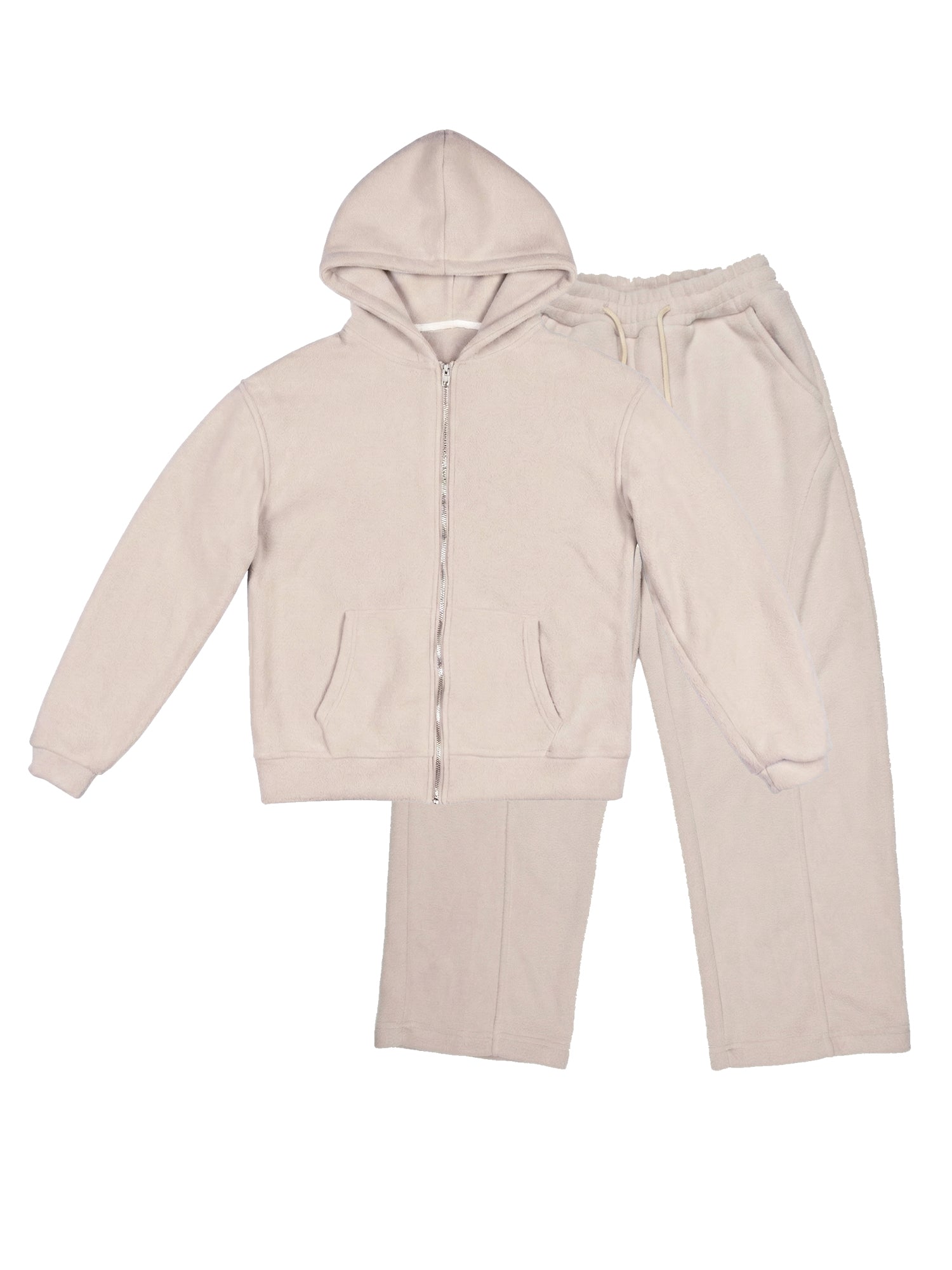 Women’s Two-Piece Casual Set with Zip Hoodie